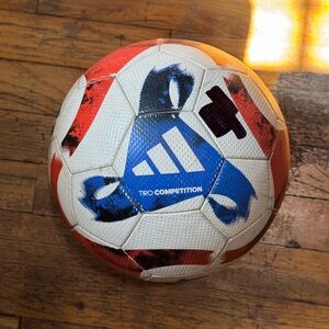 Adidas Tiro Competition Ball in White, Red, and Blue